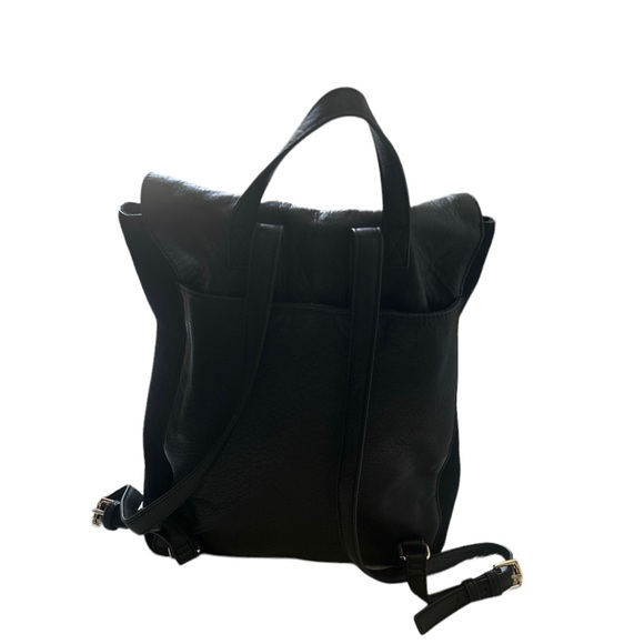Margot black leather suede pack pack purse snap button & zipper closure … main image 8
